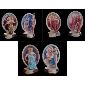 Marilyn Monroe Plate Figurine Chris Notarile Diamonds and Pearls Collection Set